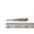 A handcrafted Baseball Bat Pin next to a ruler, available for sale at Creativeartisan.com - the image offers a sense of scale