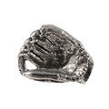 Detailed Antique Pewter Baseball Glove Pin that can be worn on a hat, jacket, backpack, etc.