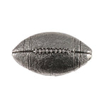 Detailed Antique Pewter Football Pin that can be worn on a hat, jacket, backpack, etc.