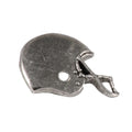 Detailed Antique Pewter Football Helmet Pin that can be worn on a hat, jacket, backpack, etc.