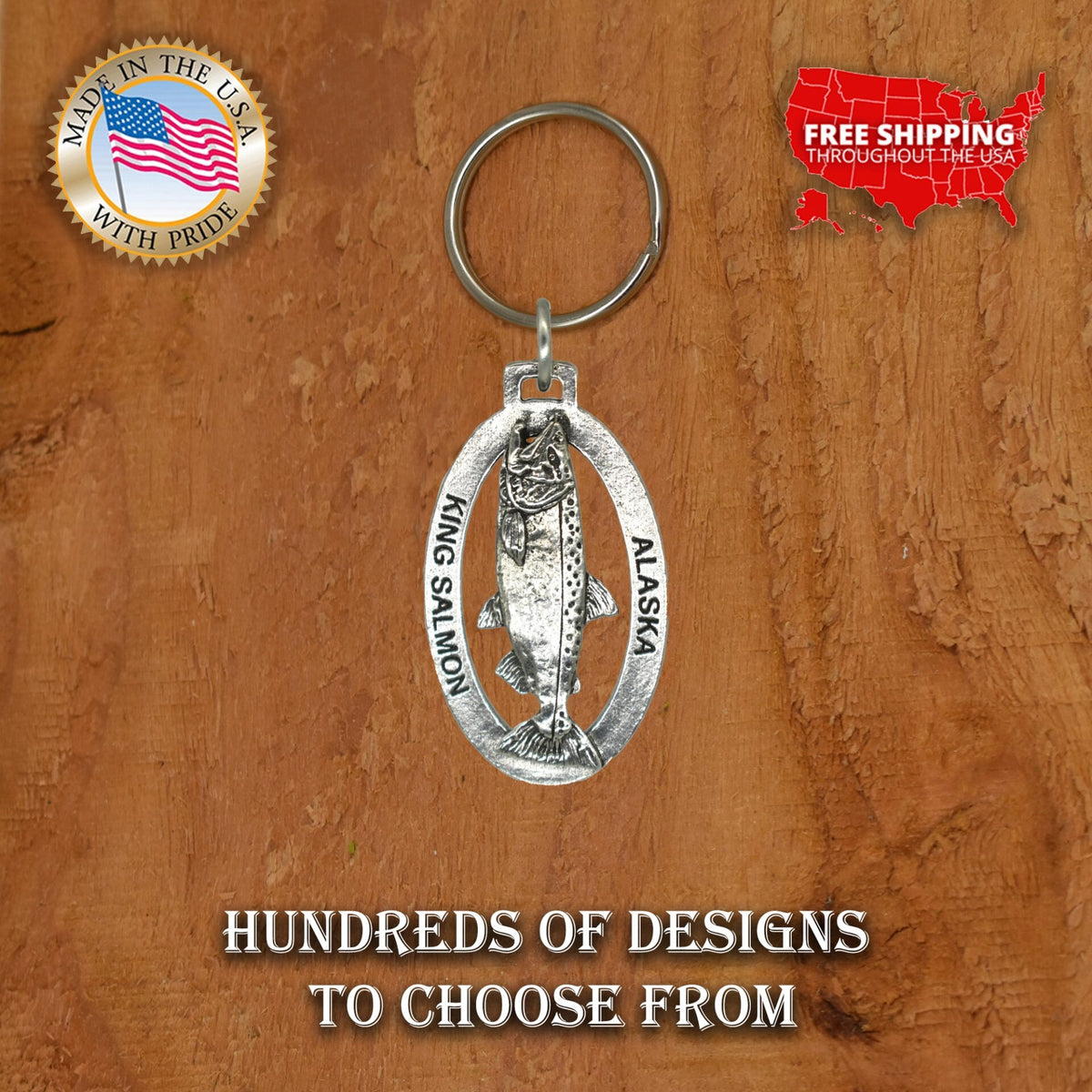 Alaska King Salmon Keychain A600KC