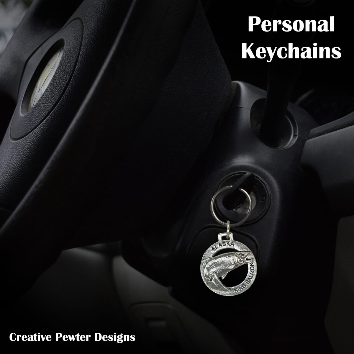 Alaska King Salmon Keychain A601KC