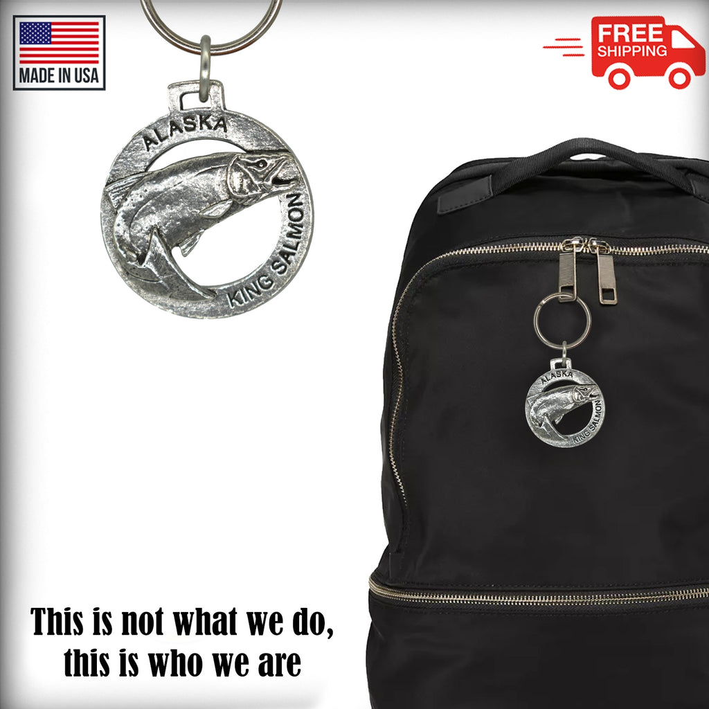 Alaska King Salmon Keychain A601KC