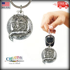 Grizzly with Salmon Alaska Keychain A610KC