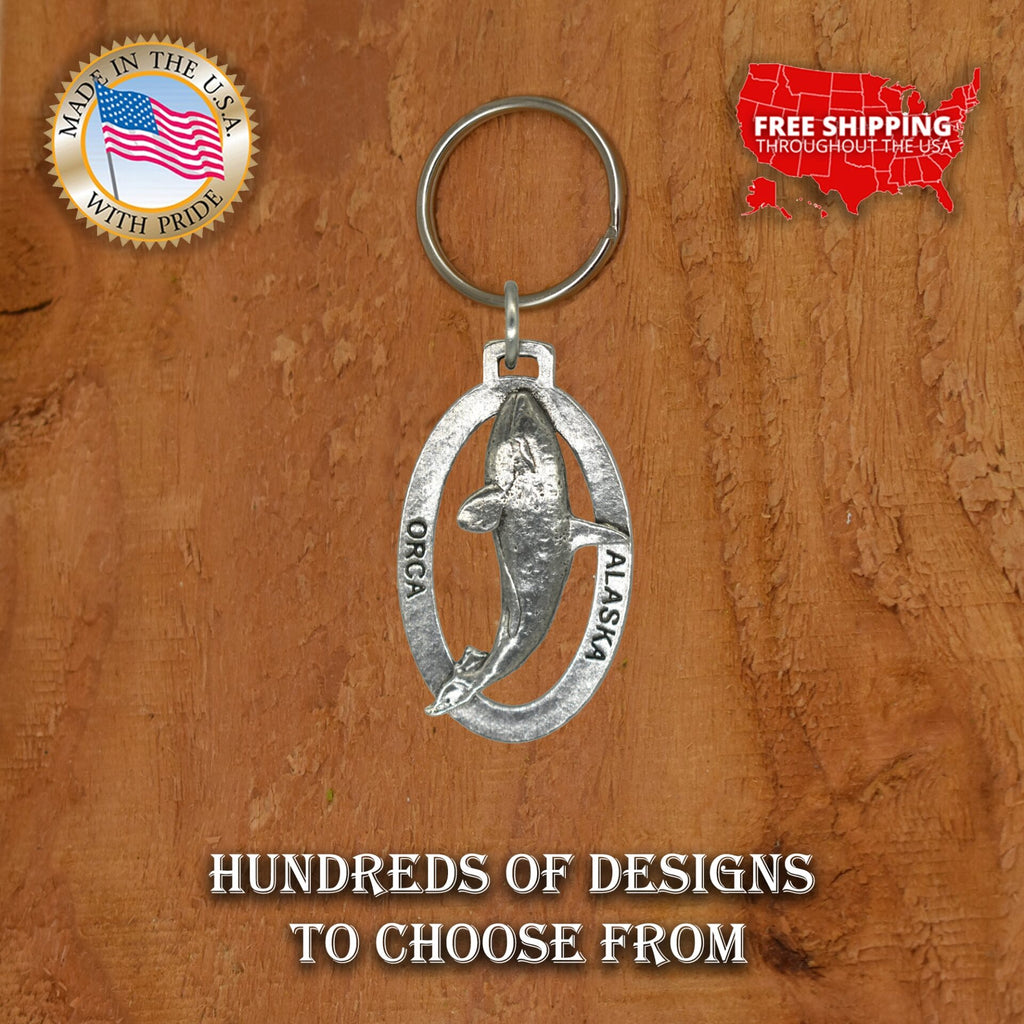 Alaska Orca Whale Keychain A612KC