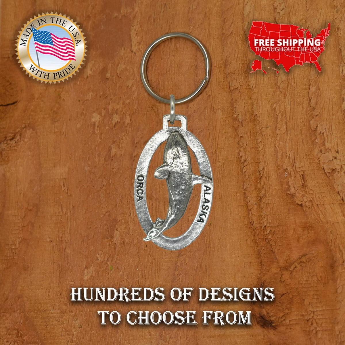 Alaska Orca Whale Keychain A612KC