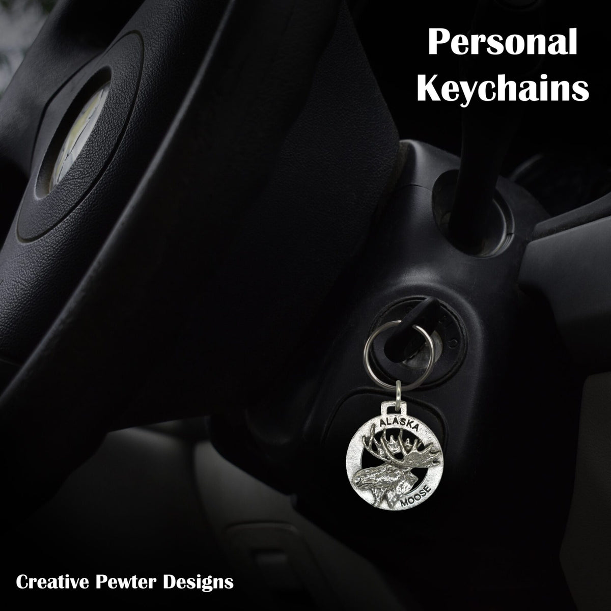 Moose Head Alaska Keychain A614KC
