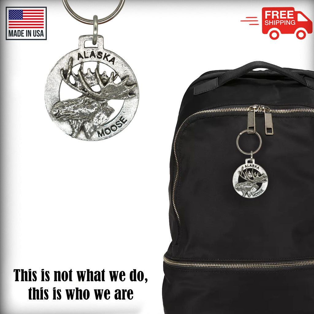 Moose Head Alaska Keychain A614KC