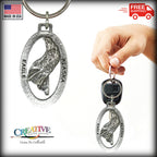 Alaska Bald Eagle Head Keychain A616KC