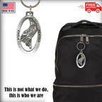 Alaska Bald Eagle Head Keychain A616KC