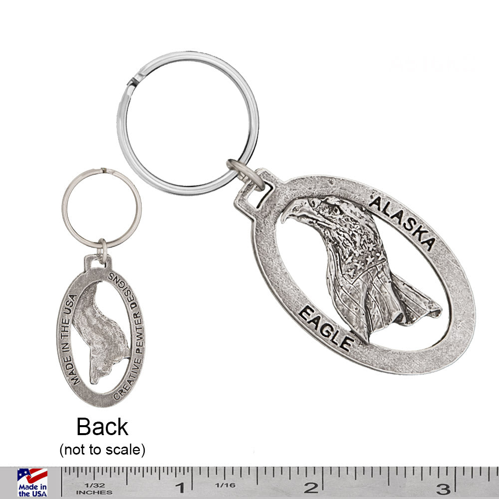 Alaska Bald Eagle Head Keychain A616KC