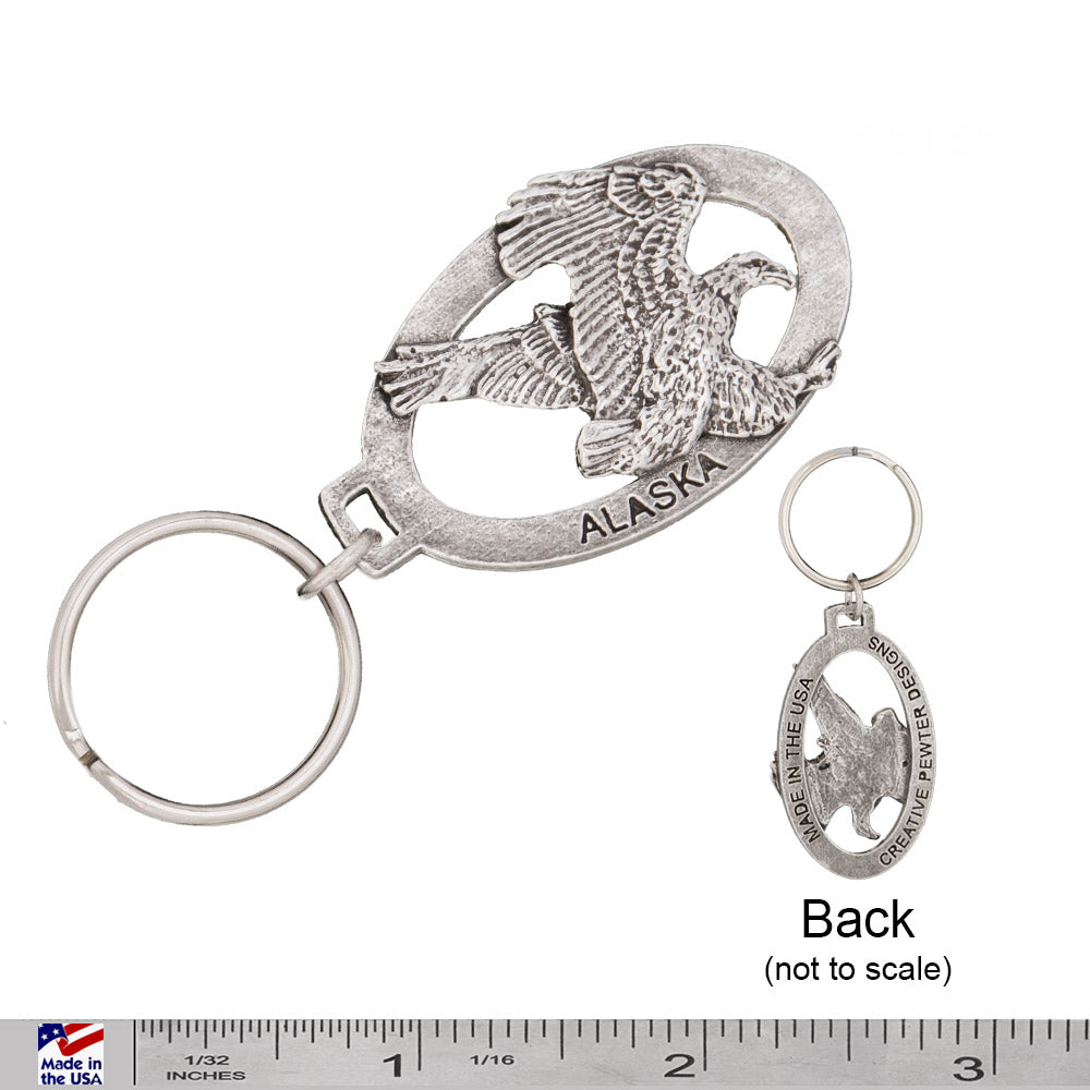 Alaska Bald Eagle Flying Keychain A618KC