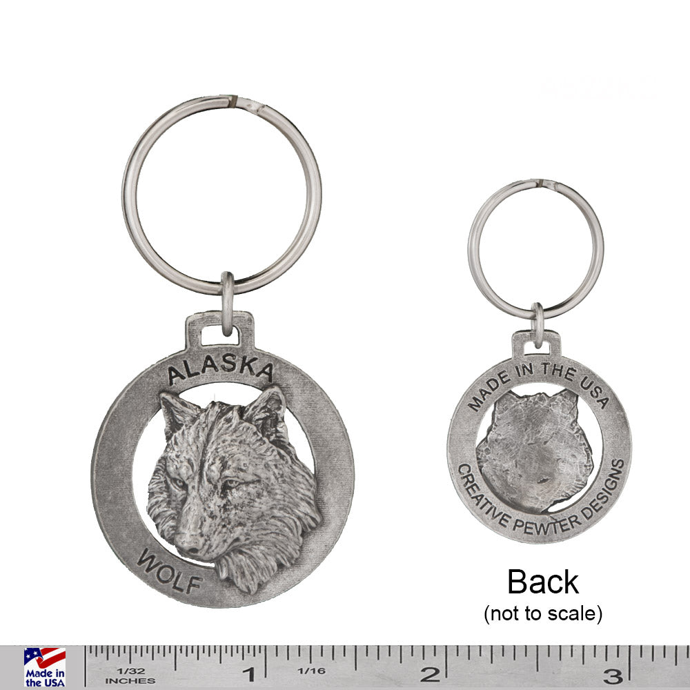 Alaska Wolf Head Keychain A622KC