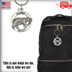 Alaska Grizzly Walking with Salmon Keychain A626KC