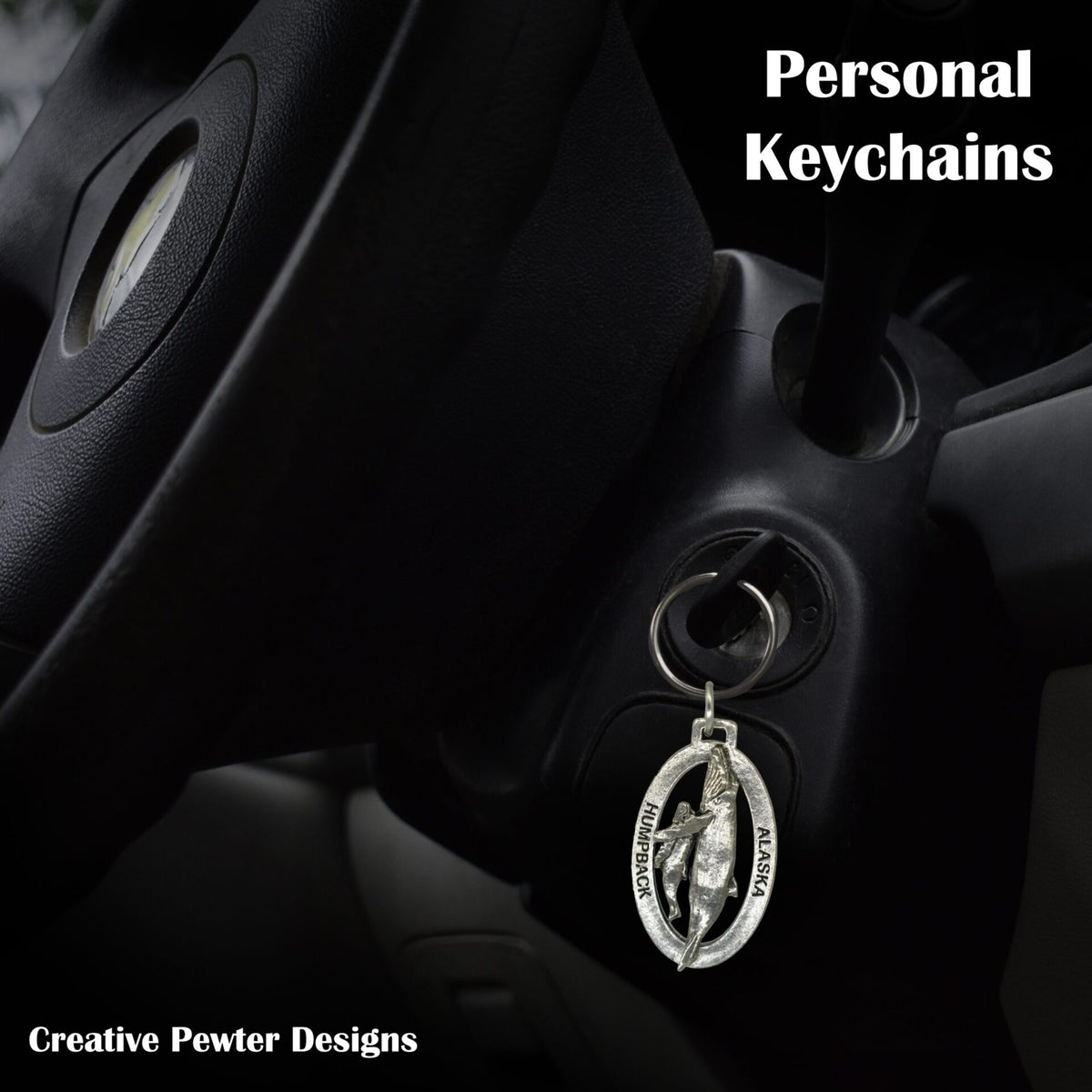 Alaska Humpback Whale Mother and Baby Keychain A628KC