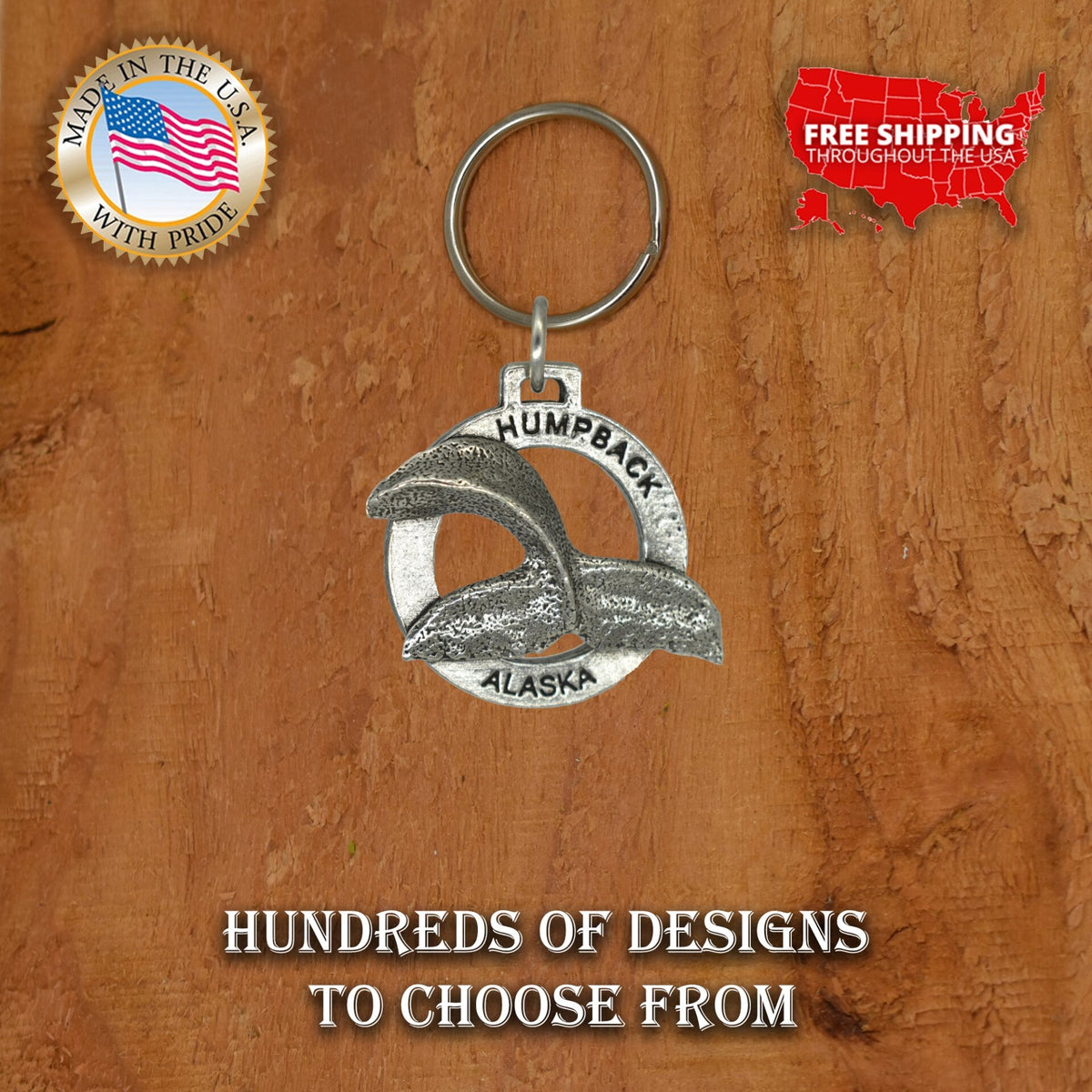 Alaska Whale Tail Keychain A630KC