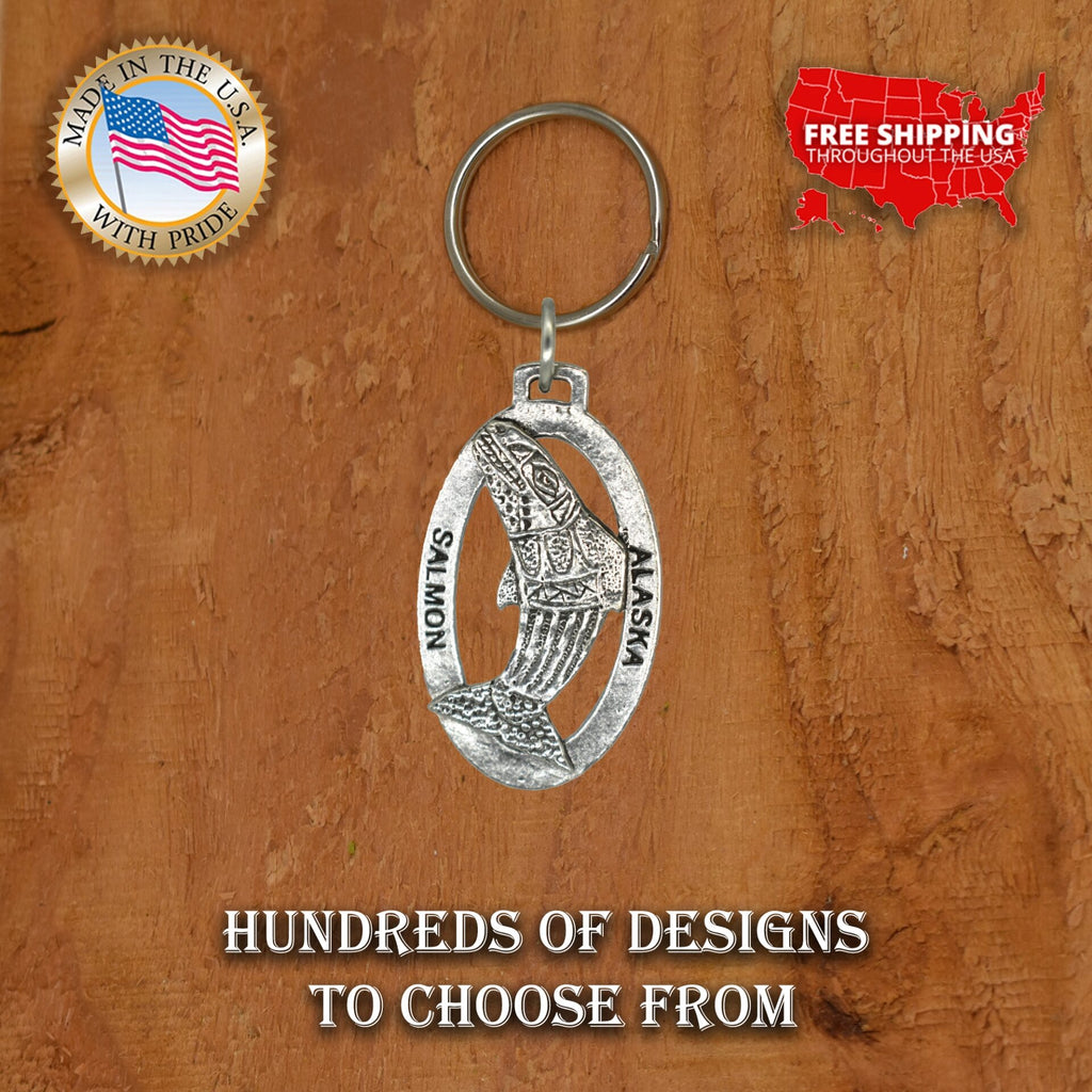Alaska Native Salmon Keychain A632KC