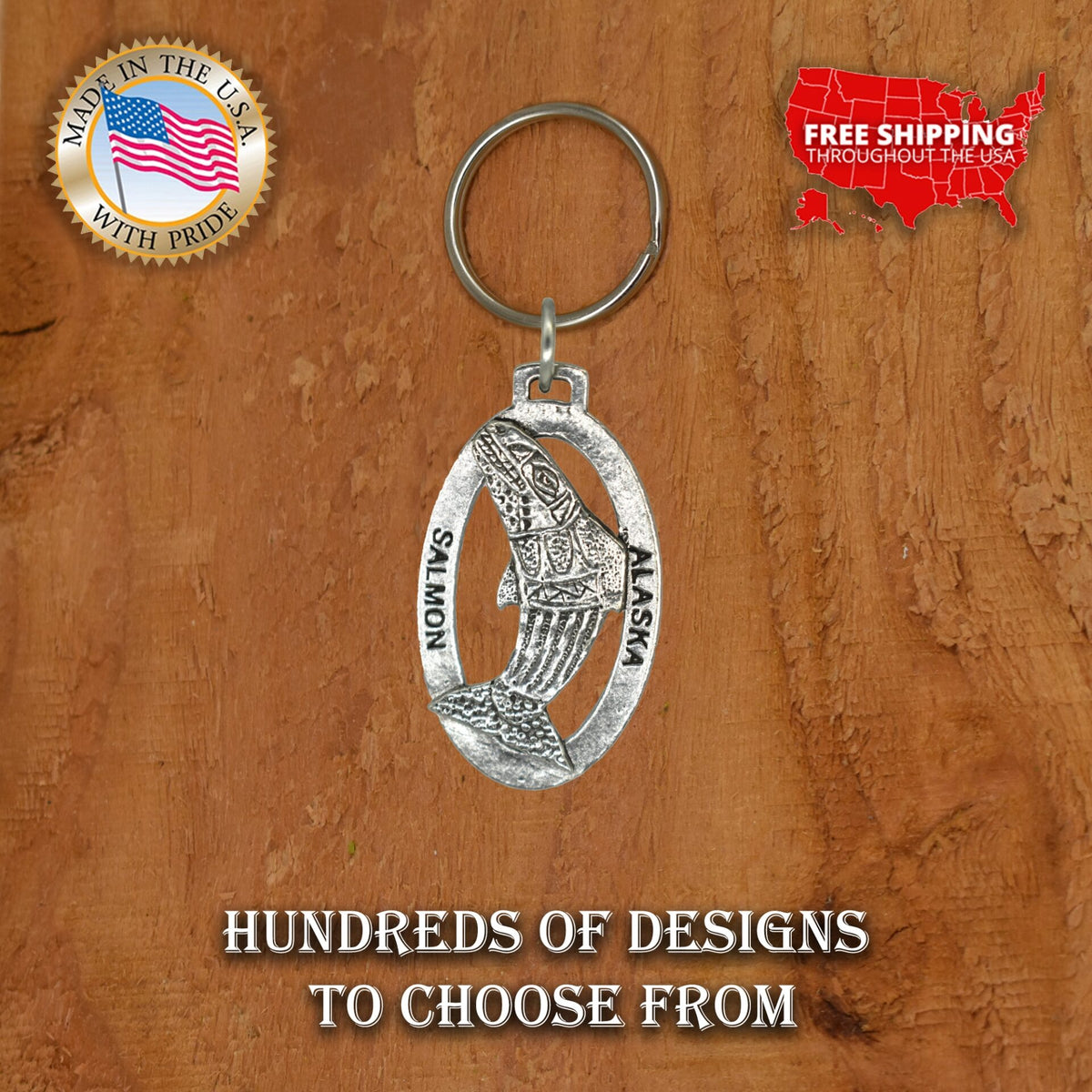 Alaska Native Salmon Keychain A632KC