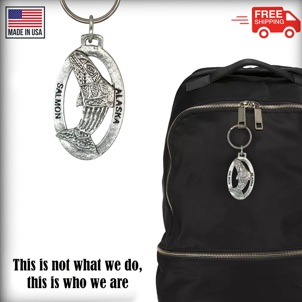 Alaska Native Salmon Keychain A632KC