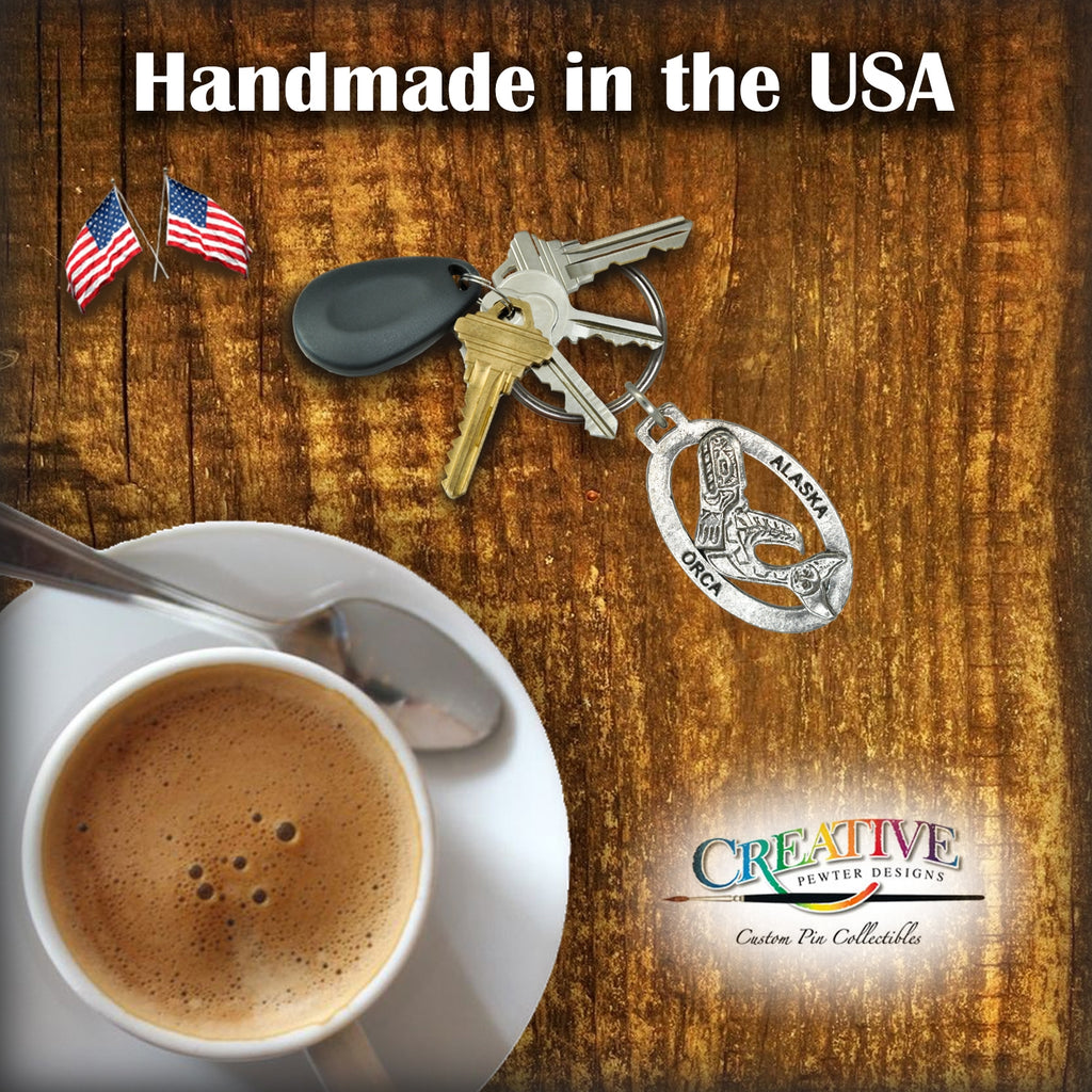 Alaska Native Whale Keychain A634KC