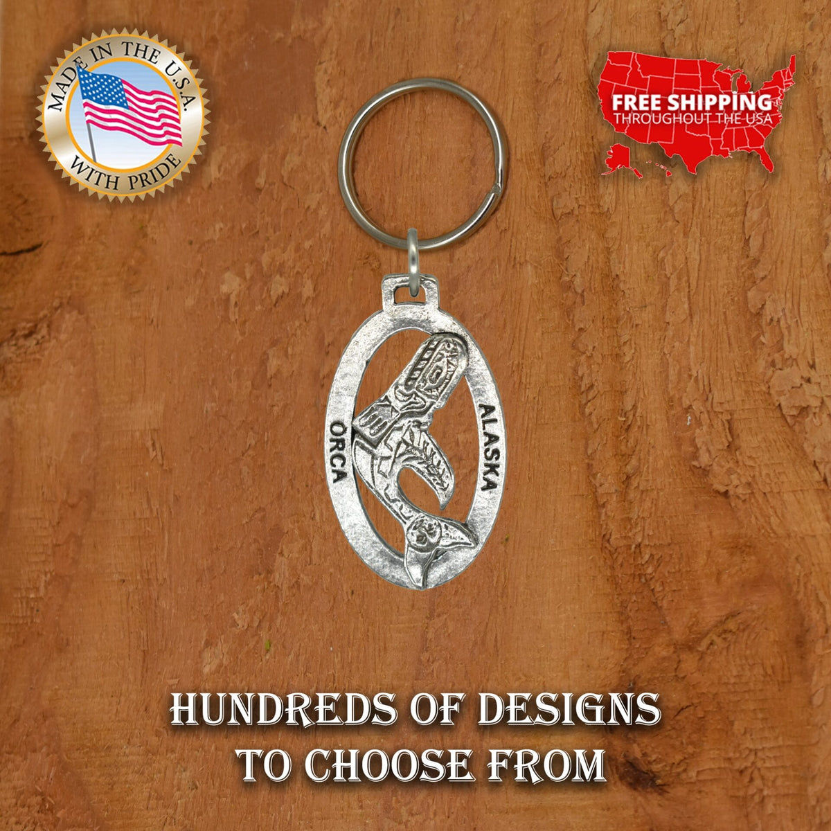 Alaska Native Whale Keychain A634KC
