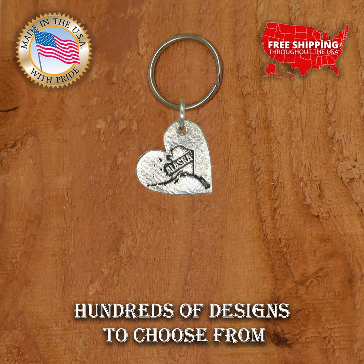 I Heart Alaska Keychain A638KC