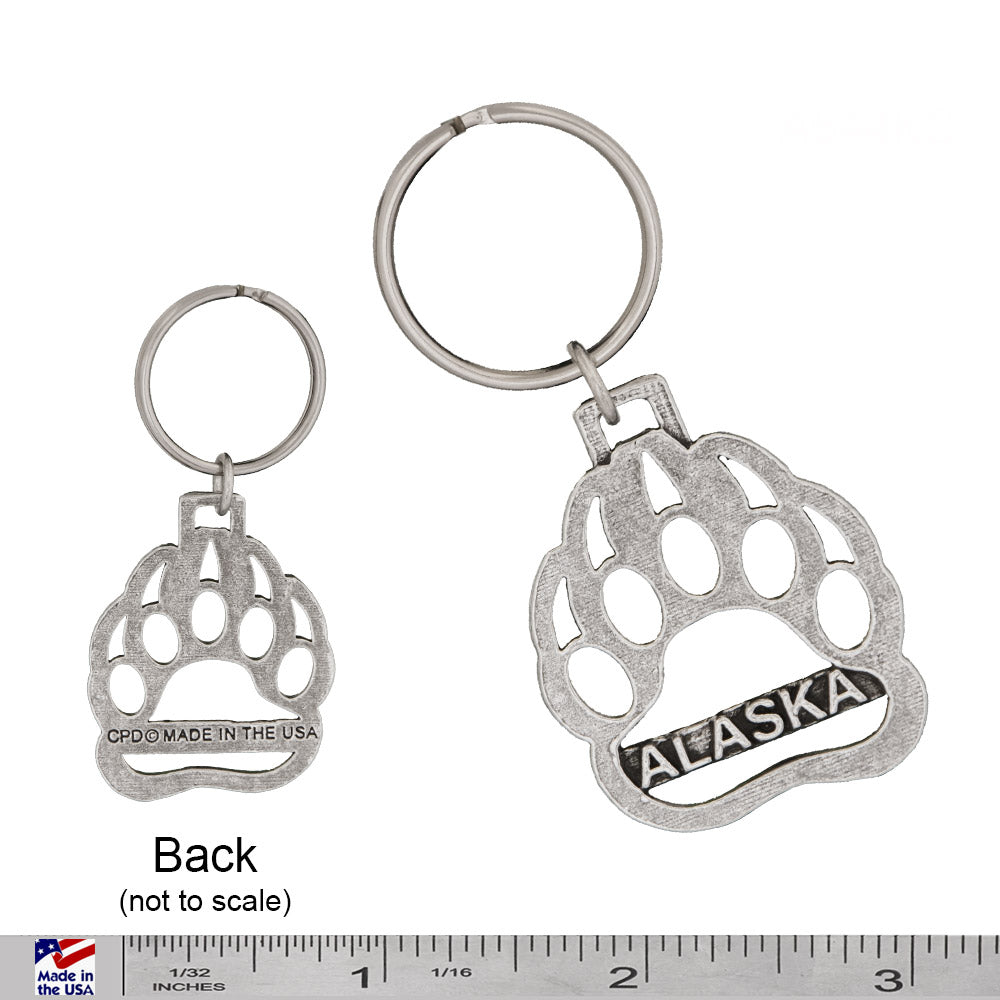Alaska Bear Print Keychain A644KC