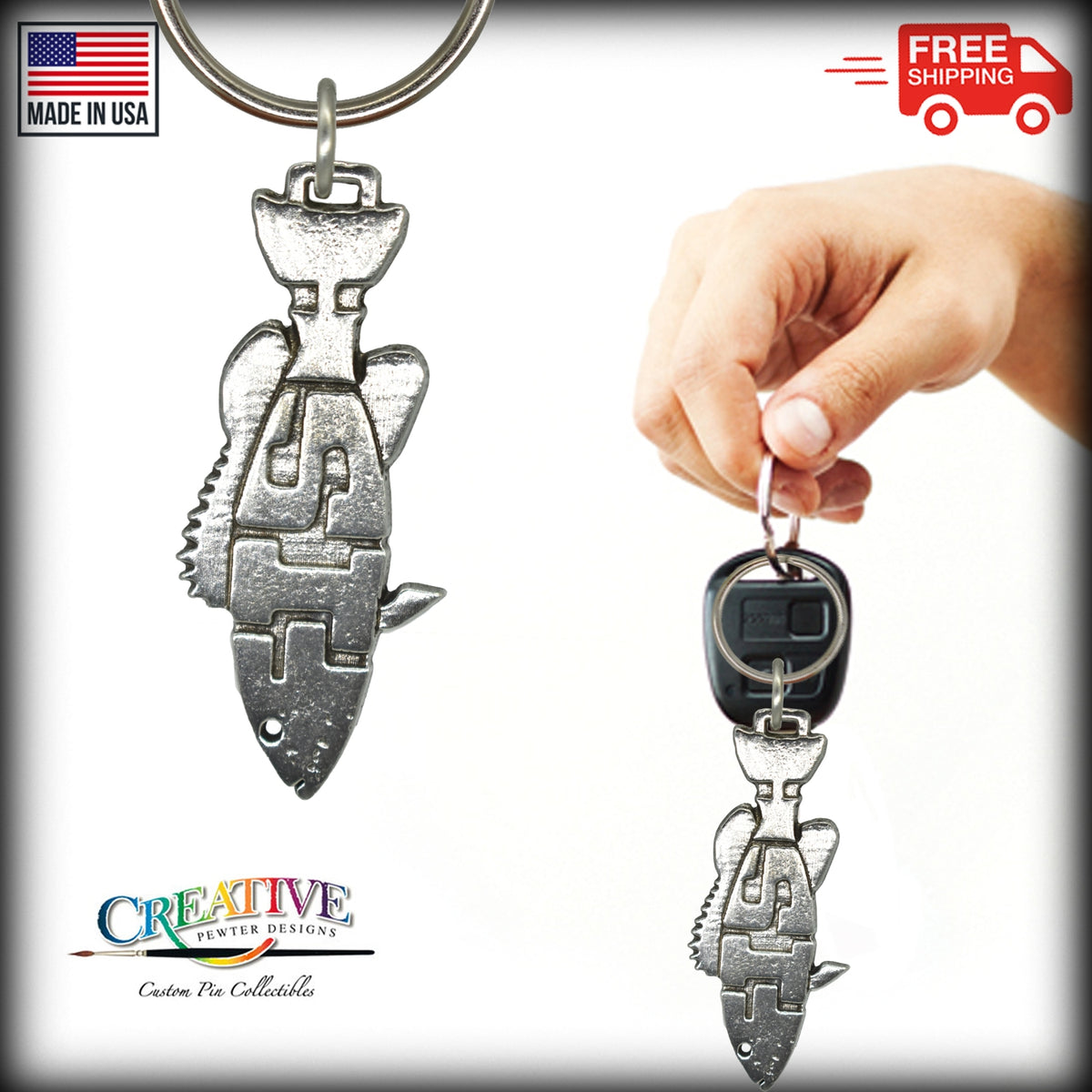 F.I.S.H. Design Keychain A703KC