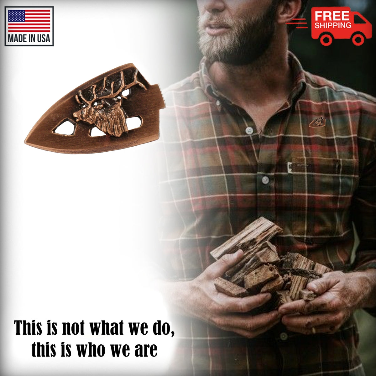 Broadhead With Elk Head Pin A082