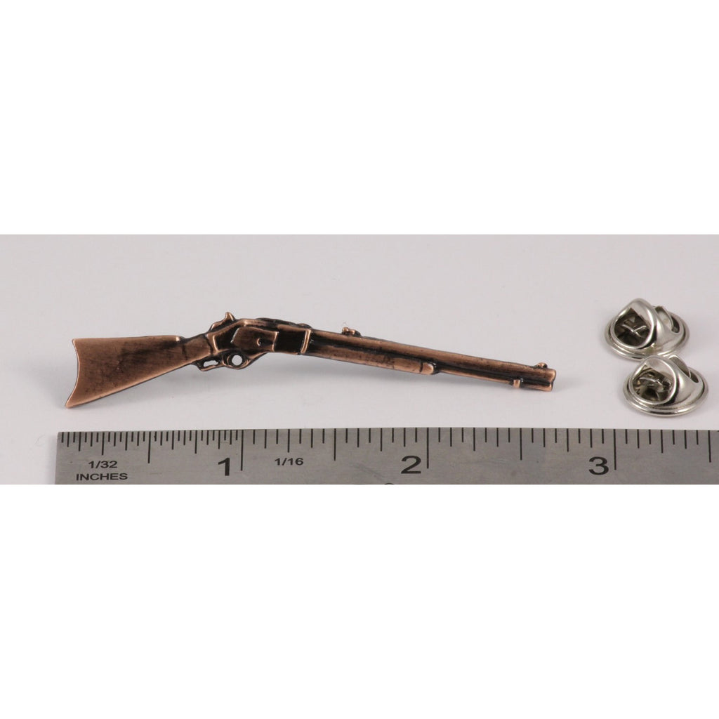 A handcrafted Lever Action Pin next to a ruler, available for sale at Creativeartisan.com - the image offers a sense of scale