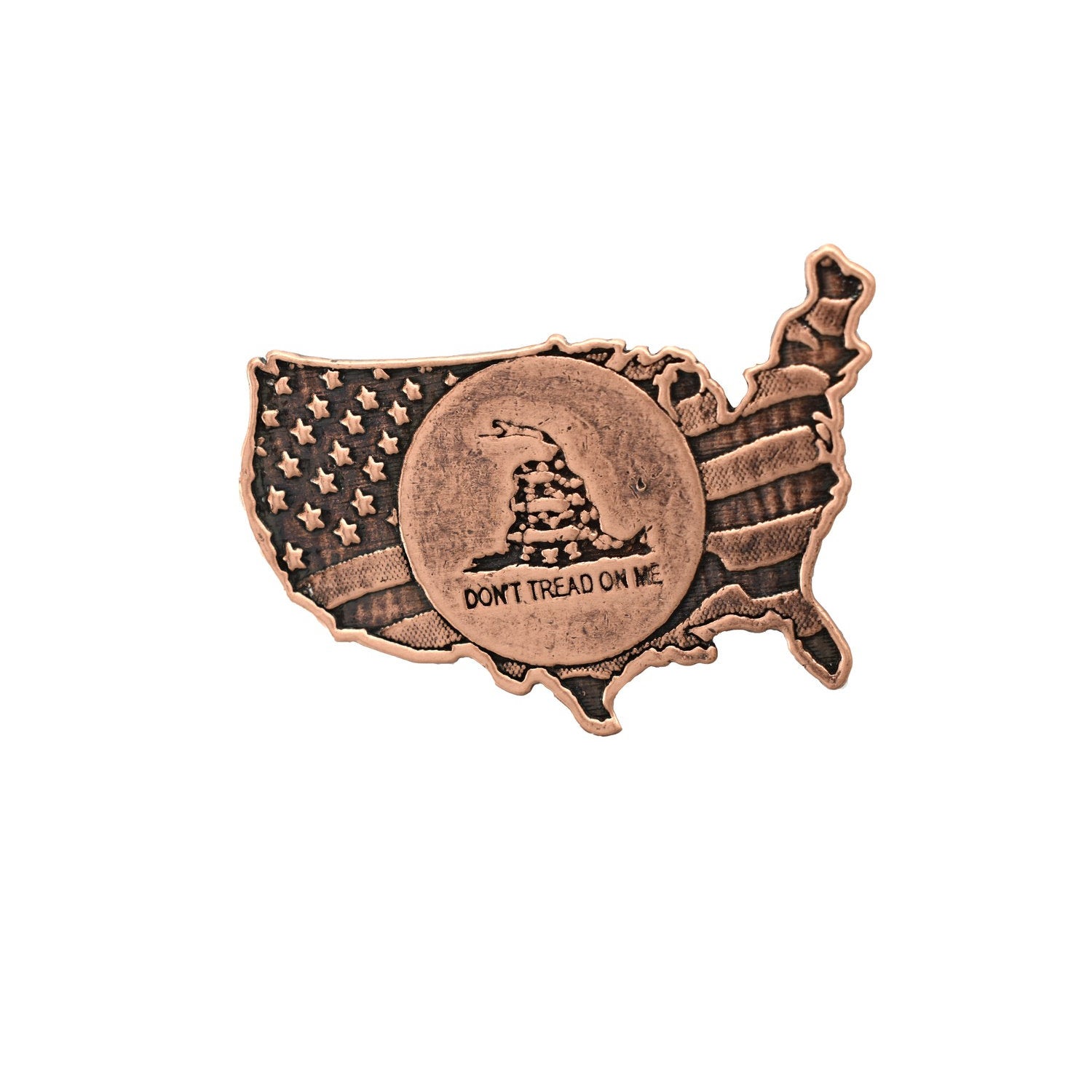 American Flag Don't Tread On Me' Pin