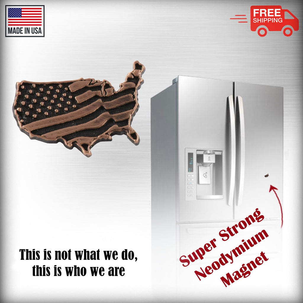 American Flag In Usa Outline Large Magnet A171