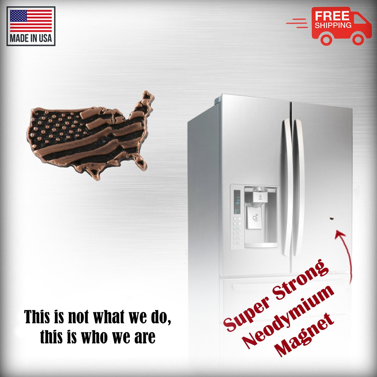 American Flag In USA Outline Small Magnet A172