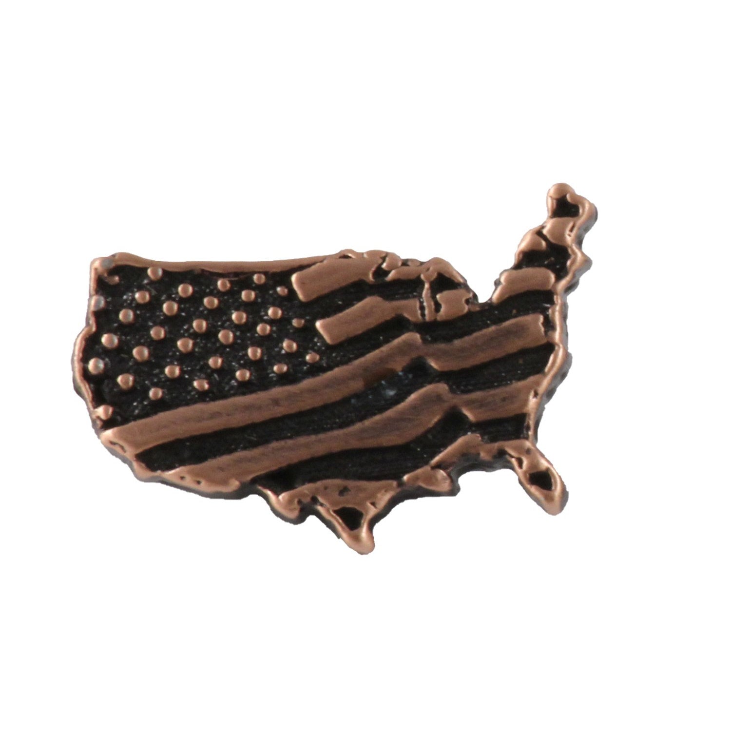 American Flag In USA Outline Small Pin