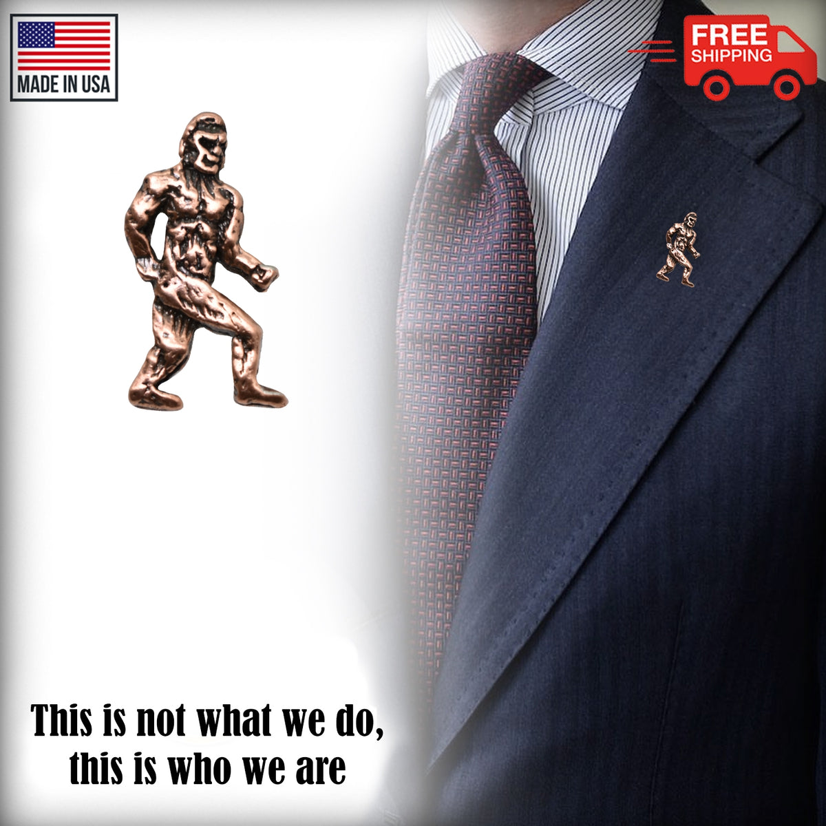 Sasquatch (Bigfoot) Full Body Mini Pin A174MP