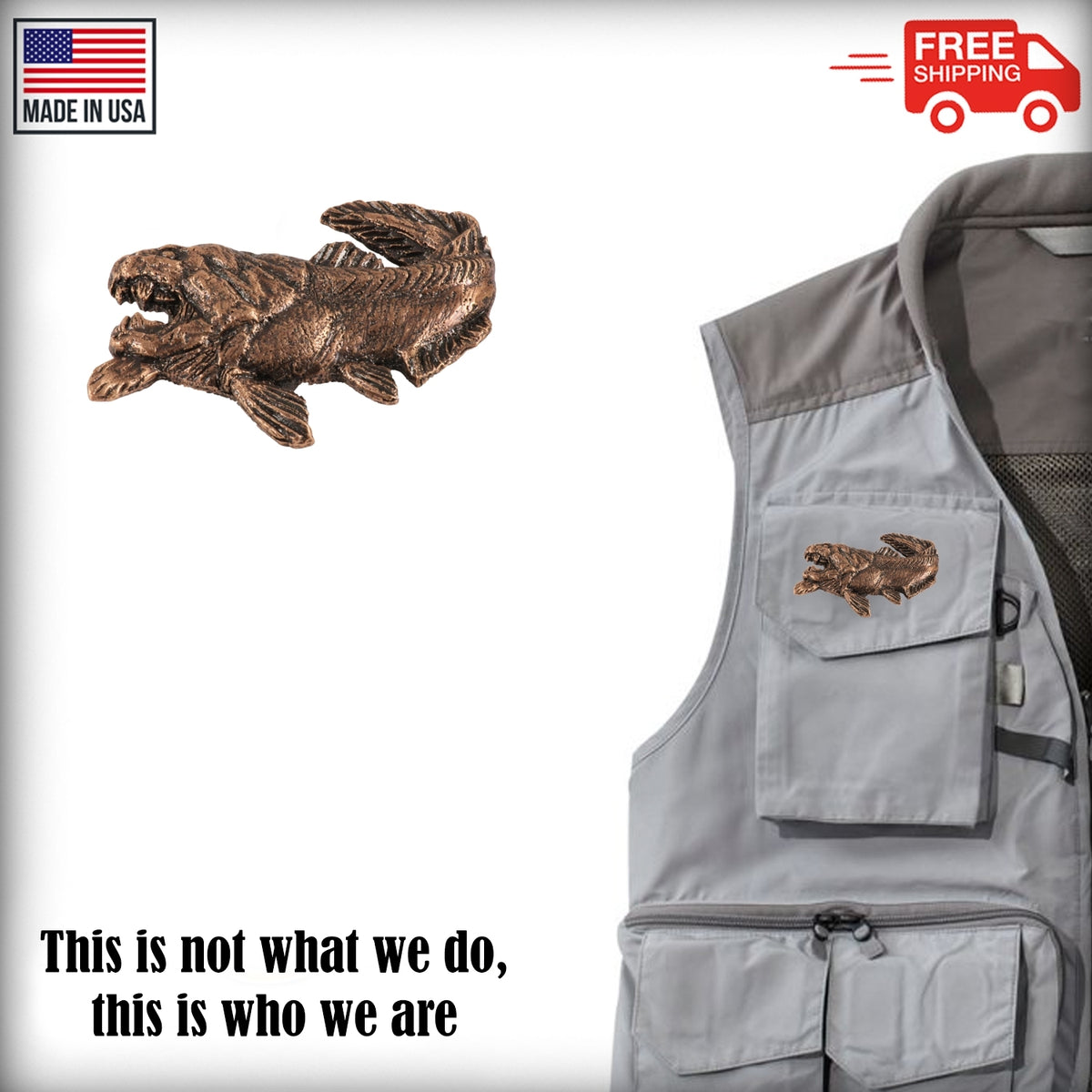 Dunkleosteus Prehistoric Fish Premium Pin A210PR