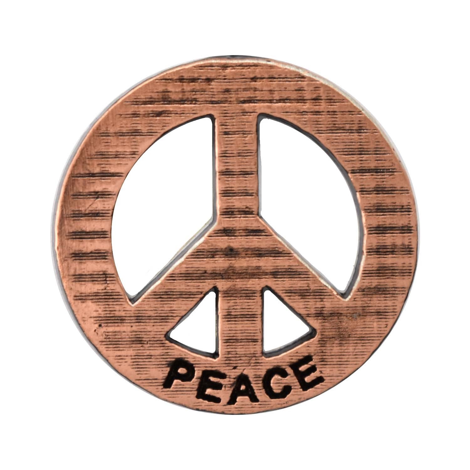 Peace Imprinted with Peace Pin