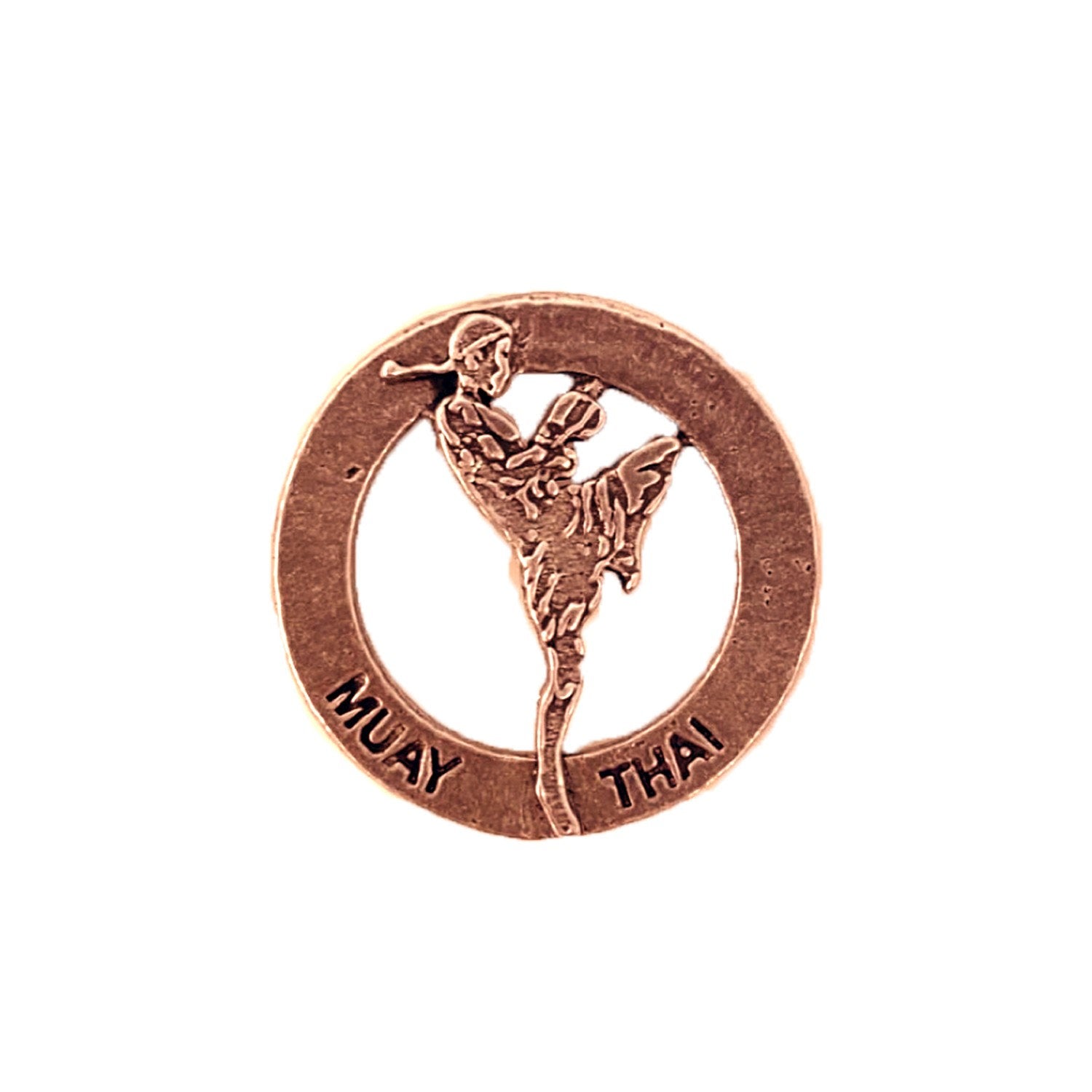Muay Thai Fighter In Circle Pin