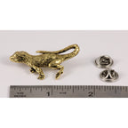 A handcrafted Lizard Pin next to a ruler, available for sale at Creativeartisan.com - the image offers a sense of scale