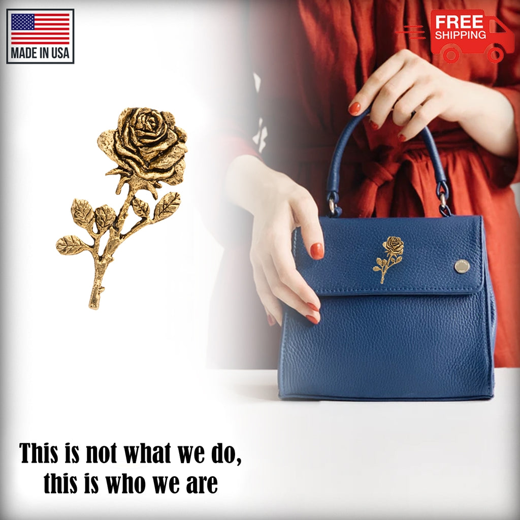 Rose With Stem Premium Pin A137PR