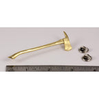 A handcrafted Firemans Axe Pin next to a ruler, available for sale at Creativeartisan.com - the image offers a sense of scale