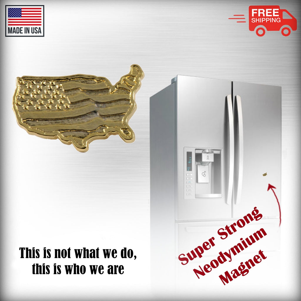 American Flag In Usa Outline Large Magnet A171