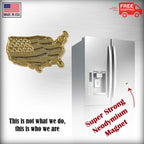 American Flag In Usa Outline Large Magnet A171