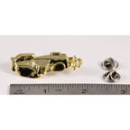 A handcrafted Golf Bag Pin next to a ruler, available for sale at Creativeartisan.com - the image offers a sense of scale