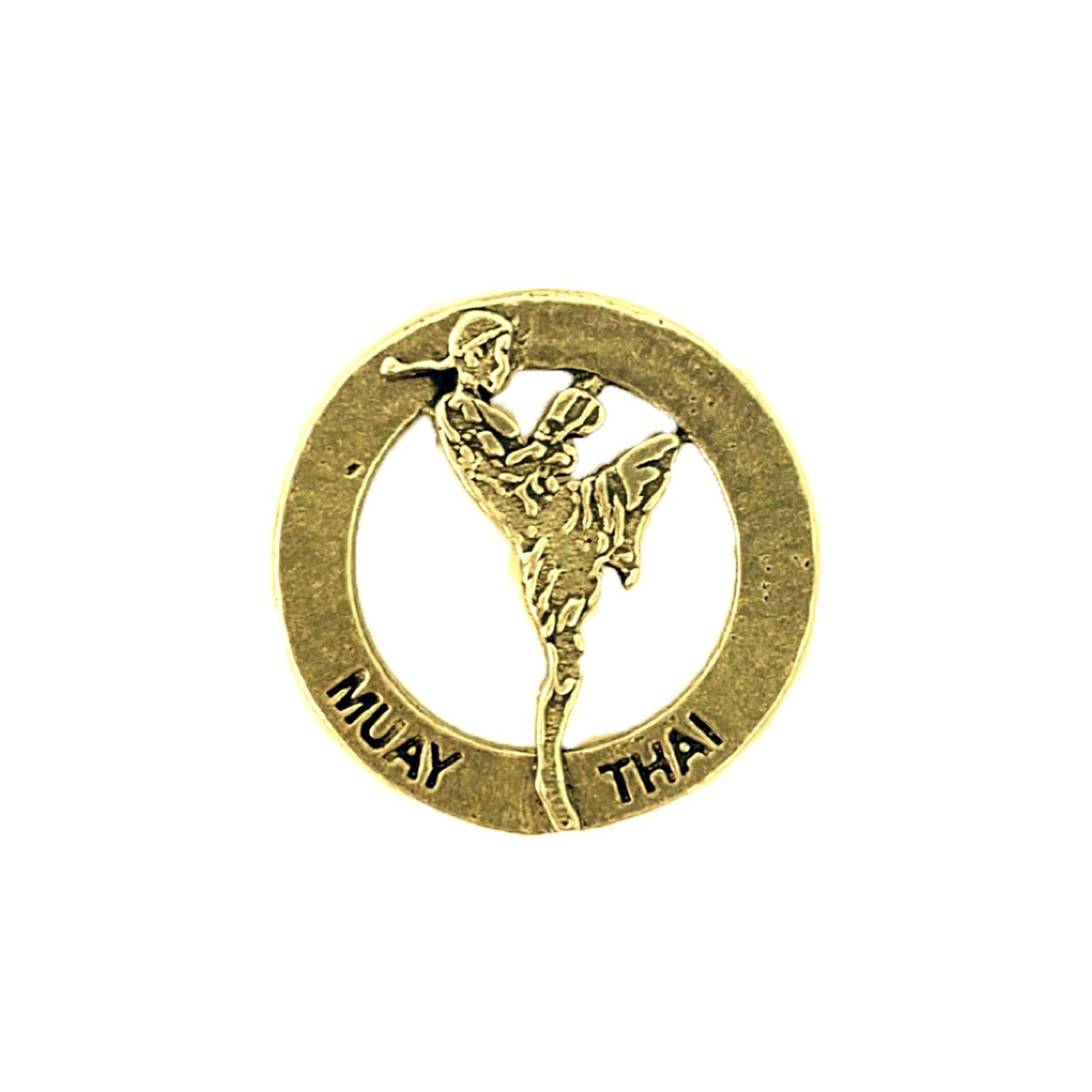 Muay Thai Fighter In Circle Pin