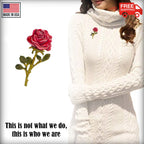 Rose With Stem Premium Pin A137PR