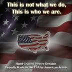 American Flag In Usa Outline Large Magnet A171