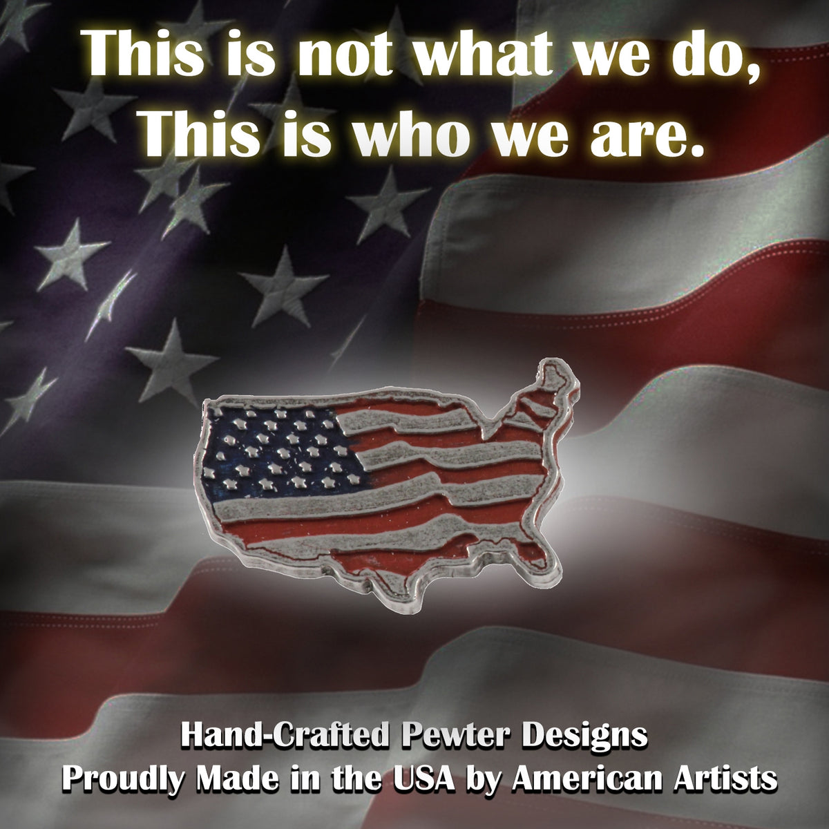 American Flag In Usa Outline Large Magnet A171
