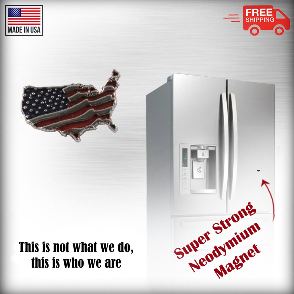 American Flag In USA Outline Small Magnet A172