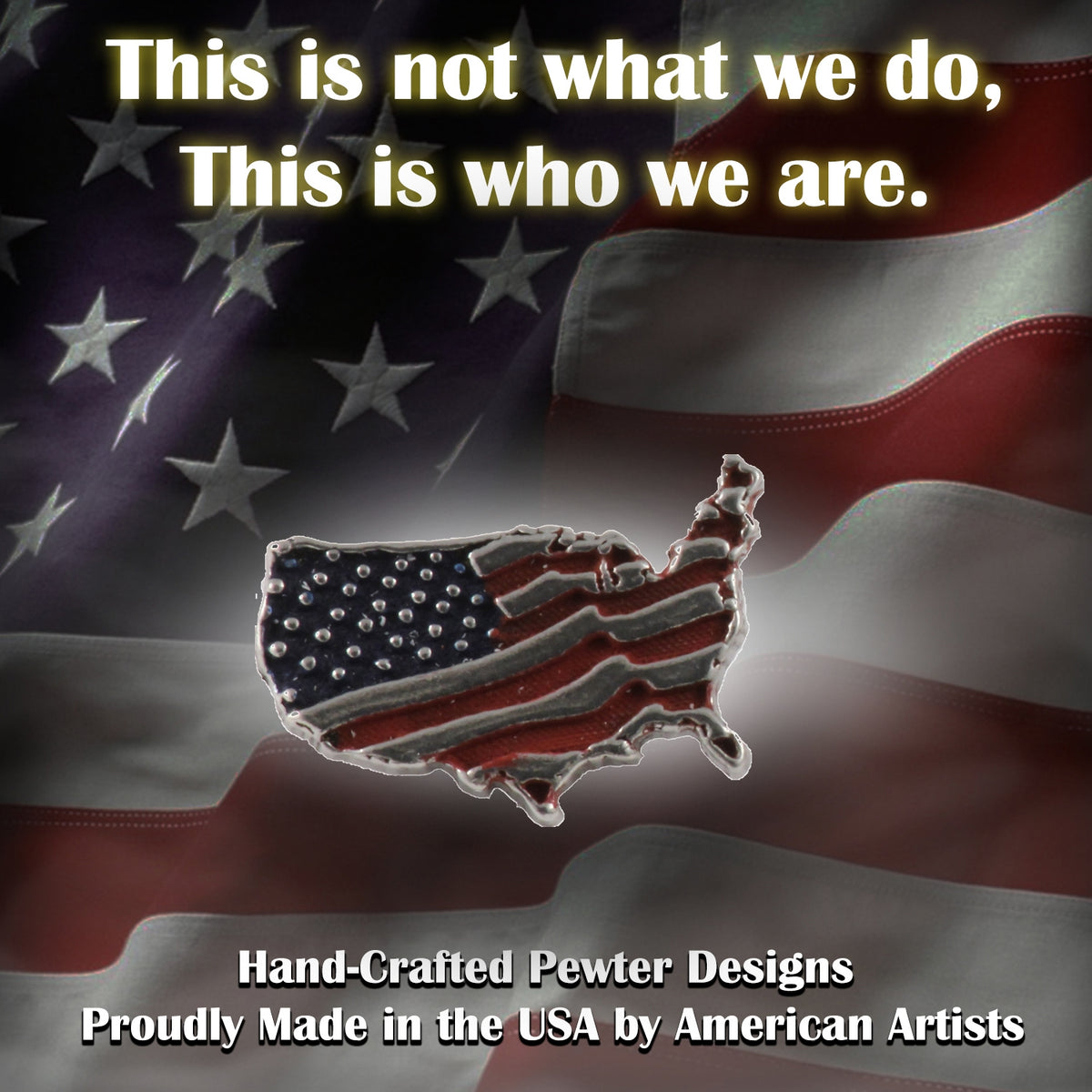 American Flag In USA Outline Small Magnet A172